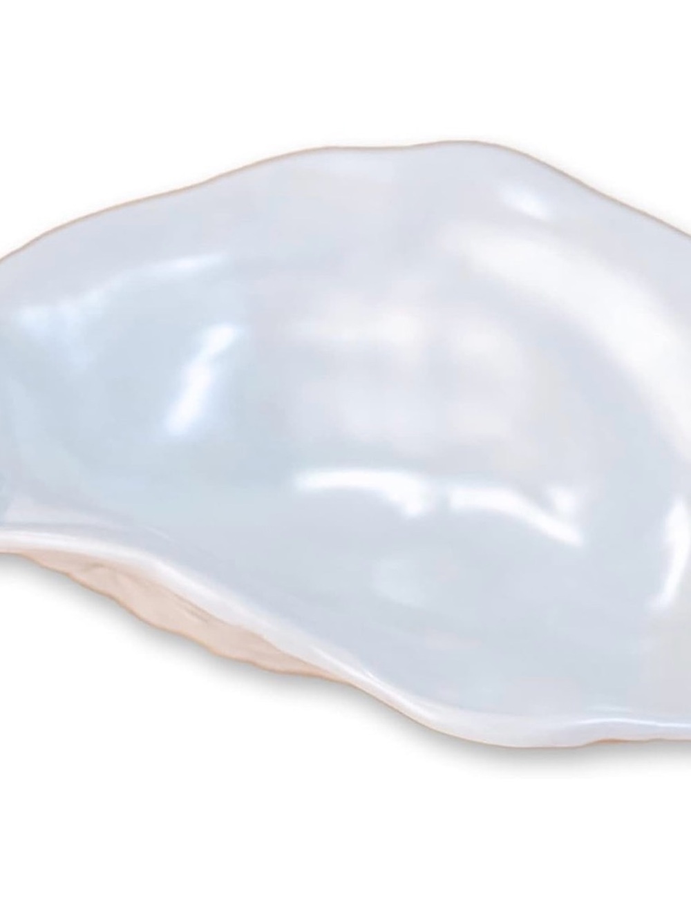 The Royal Standard Oyster Shaped Dish Pearlized White Dolomite Catchall